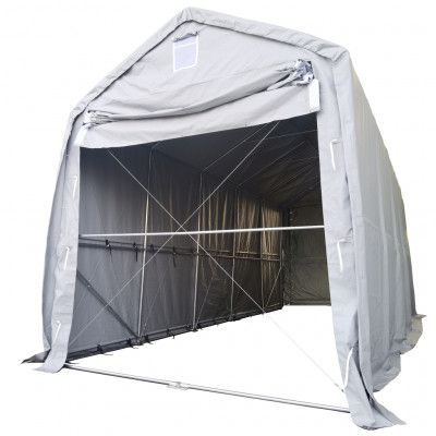 Båttält XL 4x10m | Nockhöjd 4,59m | 620 g/m² PVC | Grå
