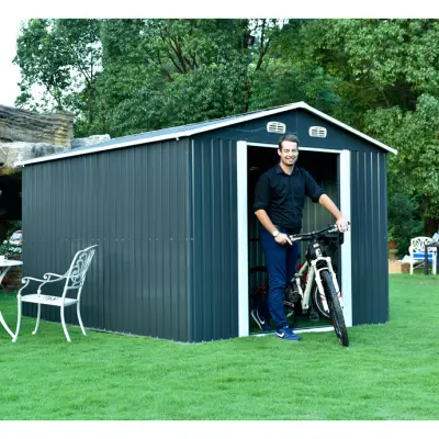 Förråd 4.1m² | Trädgårdsskjul | Dubbeldörr | Monteringsfärdig byggsats