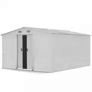 Förråd och redskapsbod 12,5m² | Dubbel skjutdörr | Bas ingår | Vit