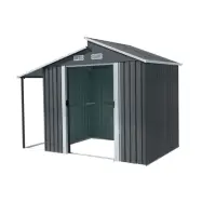 Förråd och redskapsbod 5m² | Dubbel Skjutdörr | 2 i 1 lösning  | Grå
