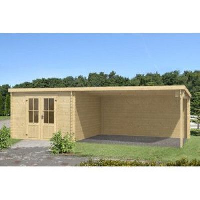 Förråd Sandy - 19,5 m² med cykelskjul - Inget golv