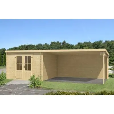 Förråd Sandy - 19,5 m² med cykelskjul - Inget golv