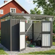 Förråd&redskapsbod 7,8 m² | Dubbla dörrar | Stål | 3x2,6 m