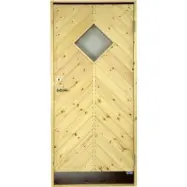 Förrådsdörr Heby 18 °C - Med klarglas - 8x18,5, Högerhängd