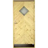 Förrådsdörr Heby 18 °C - Med klarglas - Fyndvara - Modulmått (bredd x höjd i dm): 9x20