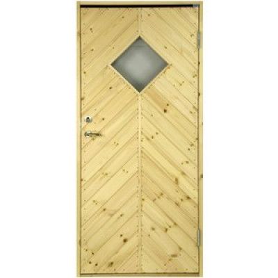 Kallförrådsdörr Heby 10 °C - Med klarglas - 8x18,5, Högerhängd