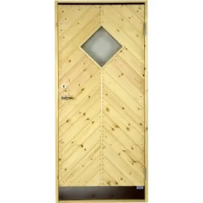 Kallförrådsdörr Heby 10 °C - Med klarglas - 8x18,5, Högerhängd