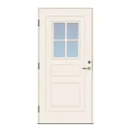 Ytterdörr Basic Frihult Vit 10 X 21, Vänsterhängd