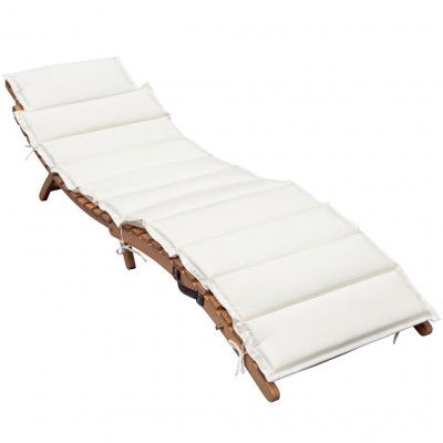 Hopfällbar solsäng i eukalyptus-trä | Forsvik