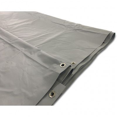 Presenning 80m² - 8x10m | 500g/m² PVC | Grå