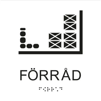 SKYLT UNIGRAPHICS FÖRRÅD TAKTIL VIT 150X150MM | Beijerbygg Byggmaterial