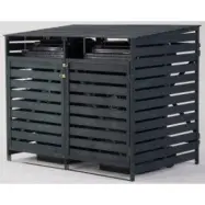 Förråd byggsats  - Mörkgrått trä 148x95,5x122 cm