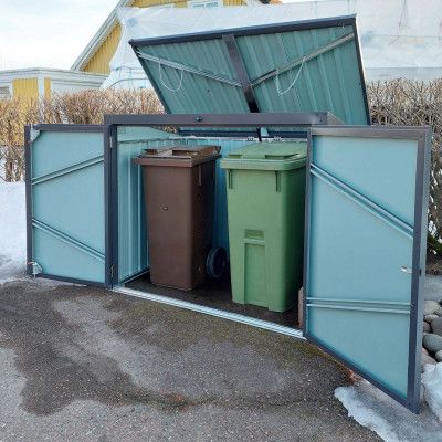 Sopskjul / sopförråd med tak | Antracitgrå