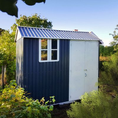 Premiumförråd 7m² | Galvaniserat stål | Extra hög takhöjd