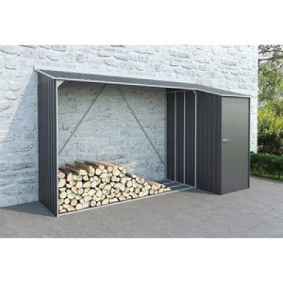 Vedskjul Saga med förråd