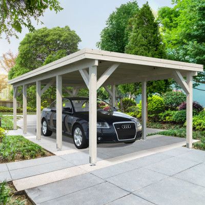 Carport Karl 23,1 M² EPDM, Grundmålad Vit