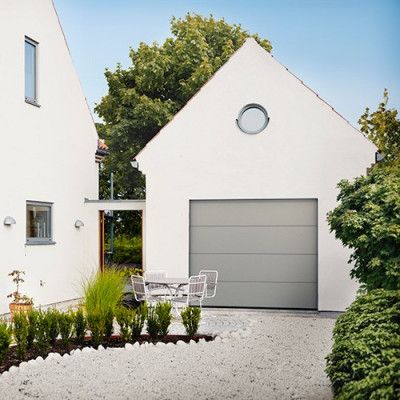 Garageport Advant Complete - Slät 2400 x 2000, Antracitgrå, Låskit förberett för ASSA