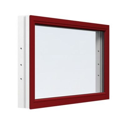 Energi Aluminium Fast Fönster Röd, 15, 10