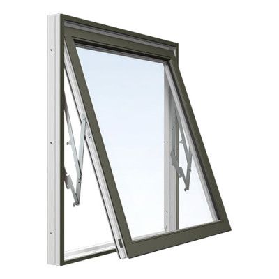 Energi Aluminium Vridfönster 6, 14, Olivgrön