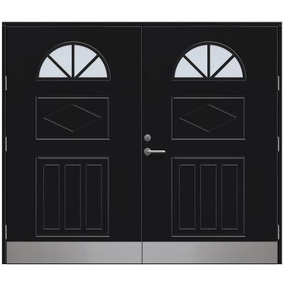 Slagport Falsterbo 2400 X 2100 Mm, Klarglas, Svart