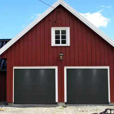 Garageport med motor | 2,5m bred | Antracitgrå