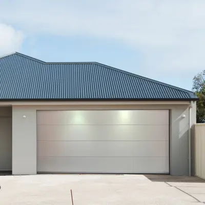 Garageport Takskjutport med motor& fjärrkontroll | 5m bred | Vit