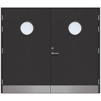 Slagport Lerhamn 2400 X 2000 Mm, Grafitsvart, Cotswoldglas