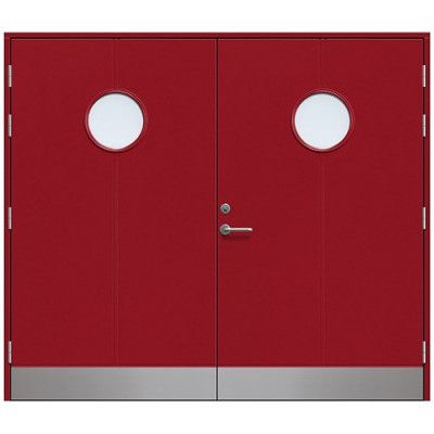 Slagport Lerhamn 2400 X 2100 Mm, Hallonröd, Frostat Glas