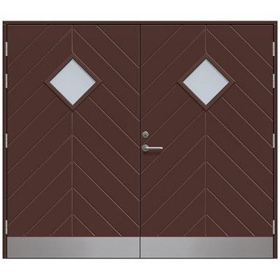 Slagport Saxtorp 2500 X 2100 Mm, Nötbrun, Klarglas