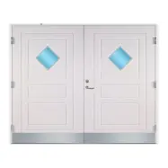 Slagport dublin med klarglas - Vit NCS S0502-Y, 25x21