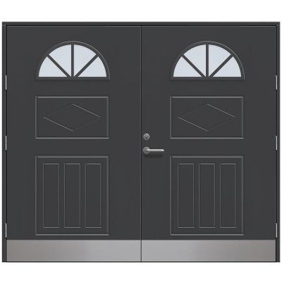 Slagport Falsterbo 2400 X 2000 Mm, Cotswoldglas, Antracitgrå