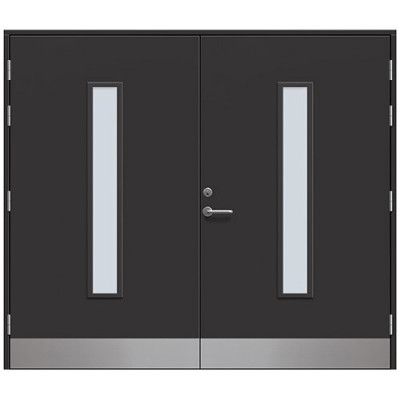 Slagport Stehag 2400 X 2000 Mm, Grafitsvart, Klarglas