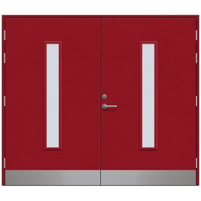 Slagport Stehag 2400 X 2000 Mm, Hallonröd, Klarglas