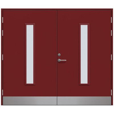 Slagport Stehag 2500 X 2100 Mm, Röd, Klarglas