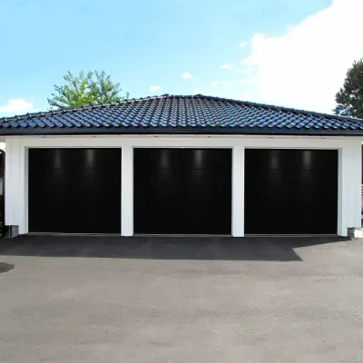 Taksjutport med motor | 2,4m bred | Svart