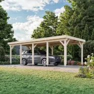 Palmako Carport Karl 23,1 M² EPDM, Målad Mörkgrå + Mörkgrå