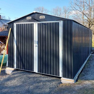 Plåtgarage 18m² | Dubbel dörr | Komplett byggsats