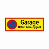 SKYLT GARAGE UTFART 594X210MM | Beijerbygg Byggmaterial