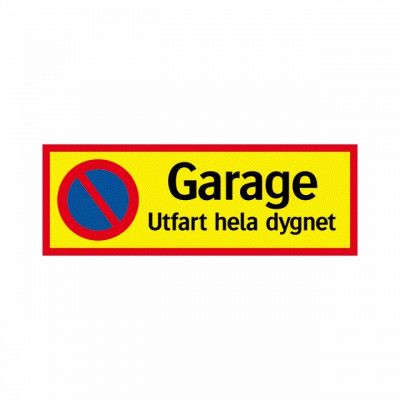 SKYLT GARAGE UTFART 594X210MM | Beijerbygg Byggmaterial