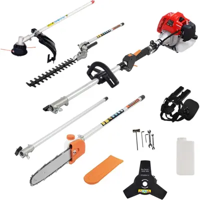 Röjsåg&Grästrimmer MultiTrim 5-i-1 42,7 cc Gardeney Bensin + Bränsleförvaring