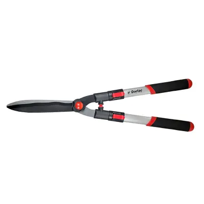 Häcksax med teleskophandtag, vågblad och justerbara skaft 67–88 cm för lätt precisionsklipp