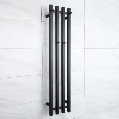 Elektrisk handdukstork 26x120x10cm | RH04B | Svart