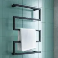 Elektrisk handdukstork 60×80×12 cm | Mattsvart