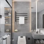 Stor elektrisk handdukstork 63x55x12,5cm | 9007 | Svart