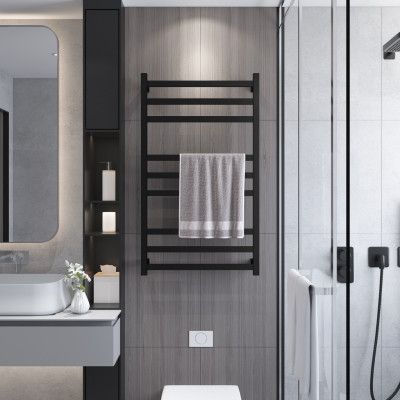 Elektrisk handdukstork 60x102,5x12cm | SC05 | Svart