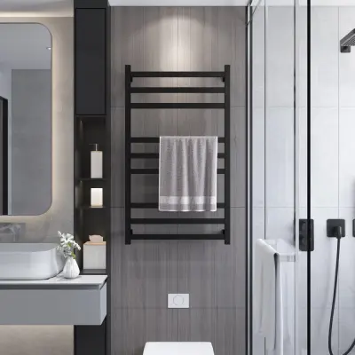 Elektrisk handdukstork 60x102,5x12cm | SC05 | Svart