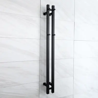 Elektrisk handdukstork 12x120x10cm | RH2B | Svart