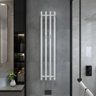 Elektrisk handdukstork 26x120x10cm | Vit