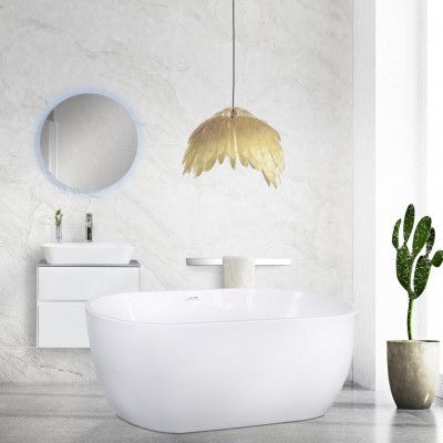 Fristående badkar 170cm | Lucite akryl | Runda kanter | A-24