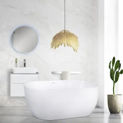 Fristående badkar 170cm | Lucite akryl | Runda kanter | A-24